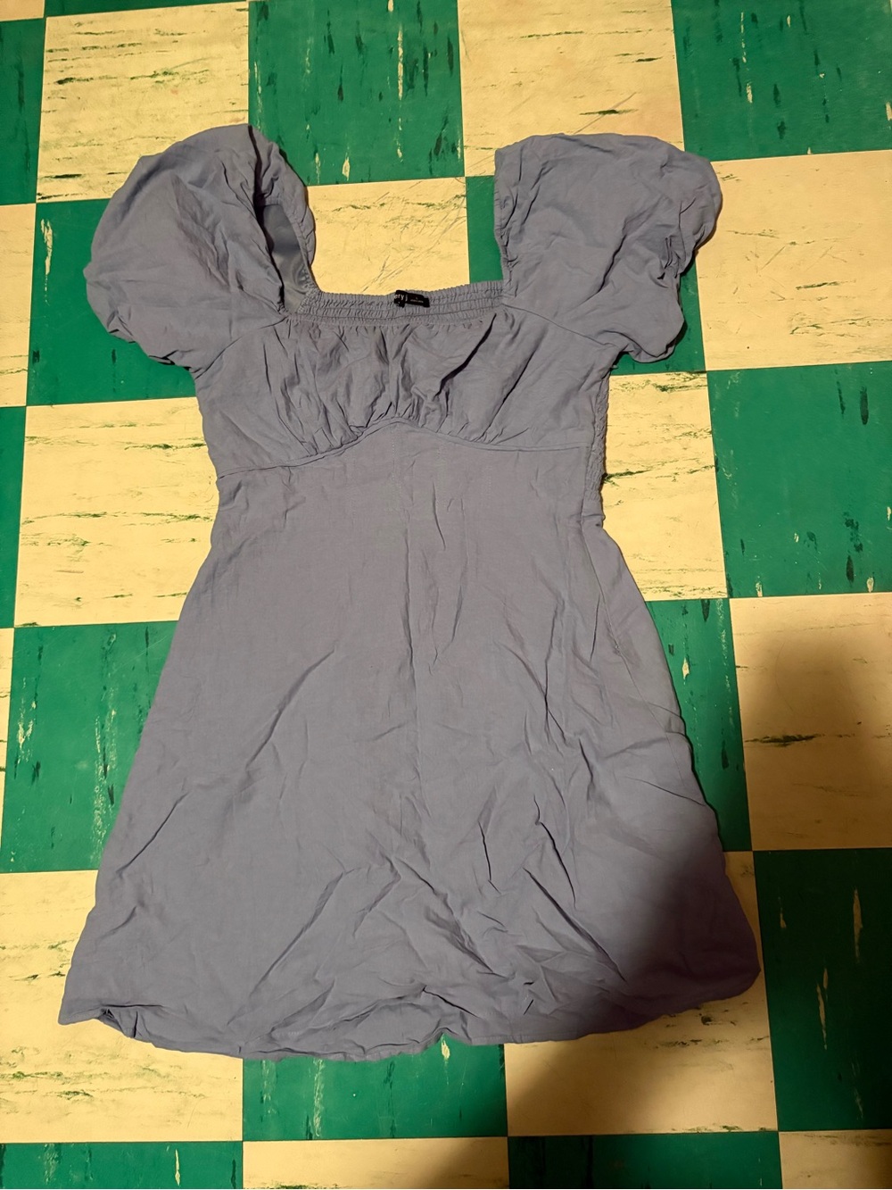 Dry Goods Lavender Puff Sleeve Mini Dress